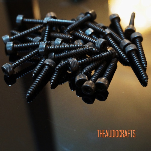 Speaker Screw M4 x 1 inch Black OX Finish